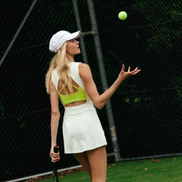 NWOT Free People X FP Movement Easy Does It Dress / Roapmer In White Pockets - Picture 5 of 8